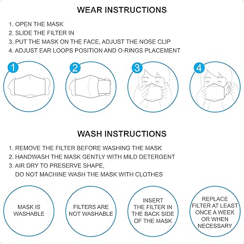 Miniatura 6 de ABRA Máscara de flores con alambre para la nariz, reutilizable y lavable, con 4 filtros de carbono, mascarilla de diseño floral  Algodón