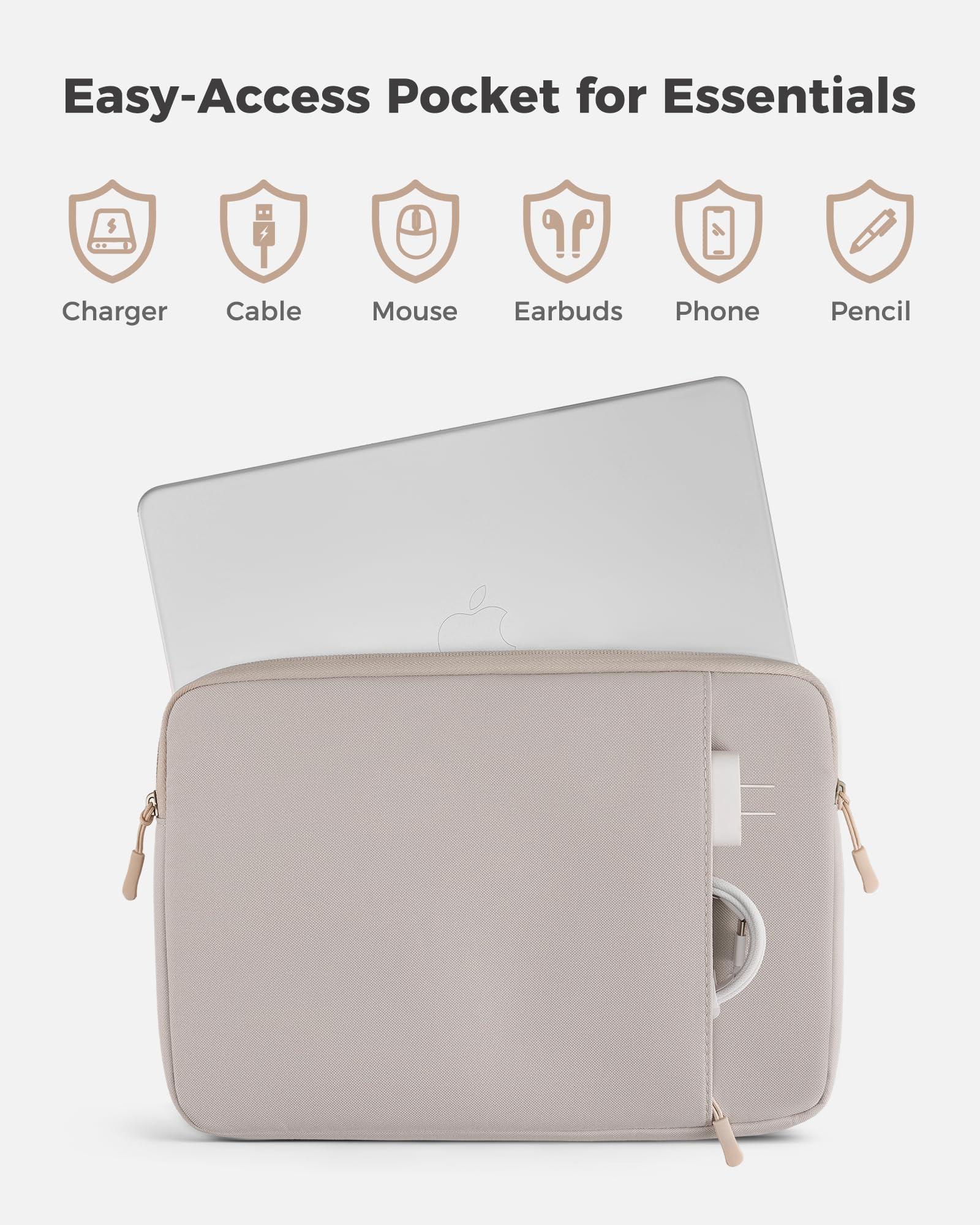 ProCase MacBook Neo専用設計パソコンケース 13インチ カラーコーデPCケース ノートパソコンケース - ピンクレオパード | 2026年モデル（A18 Pro）対応，保護スリーブ,薄型インナーバッグ,ソフト裏地, 衝撃吸収, 傷防止, 軽量, 持ち運び便利, 通勤通学