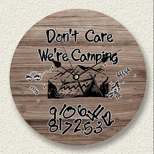 DreamAutumn Reloj de pared de madera vintage estilo retro con grietas reloj de pared decorativo redondo que funciona con pilas sin tictac no te