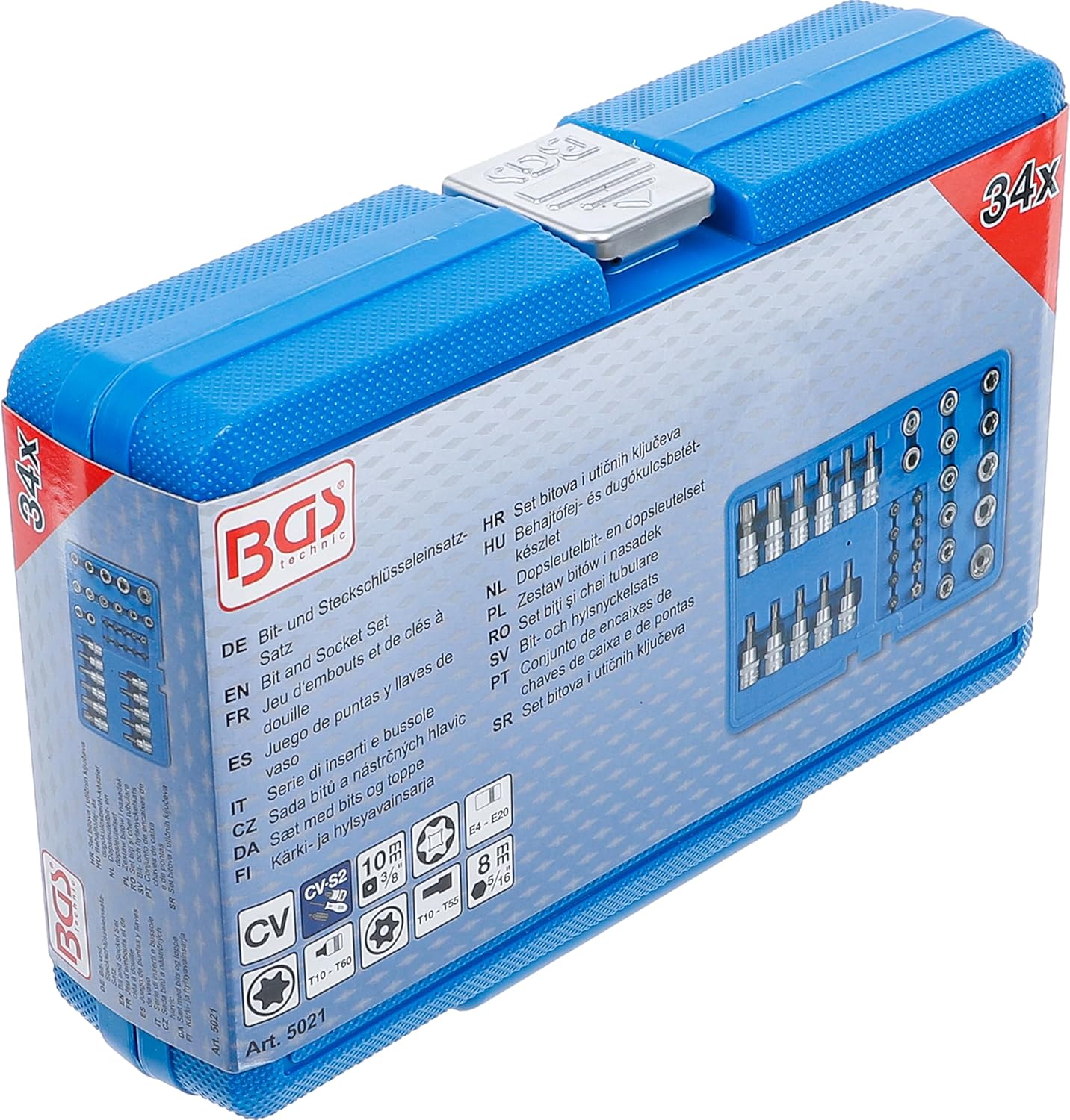 BGS T-Profile Bit and Socket Set 34 Piece, 1 Piece, 5021 10 (3/8)