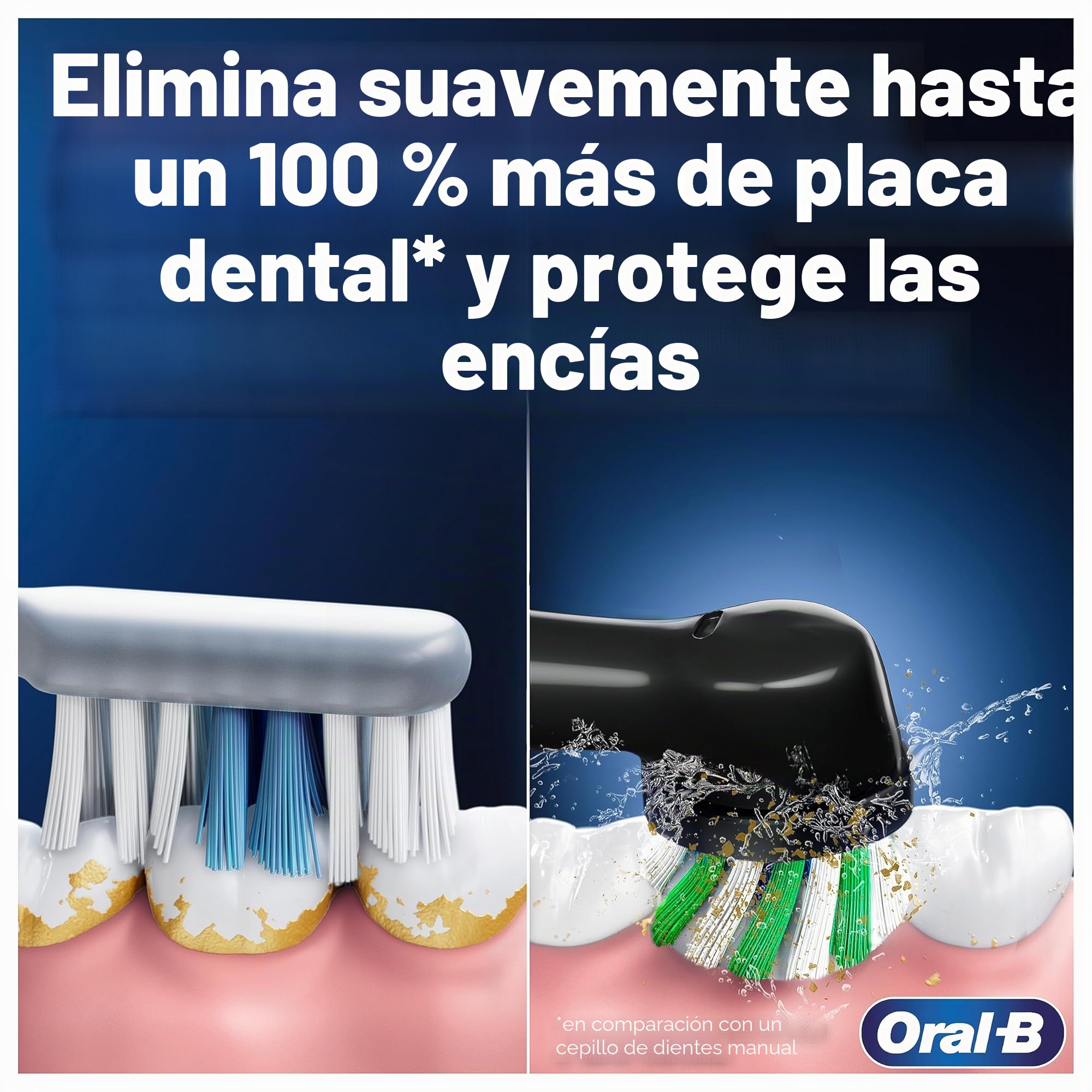 Oral-B Pro Series 3 Cepillo de Dientes Eléctrico con Mango Recargable y 2 Cabezales, Diseñado por Braun - Rosa