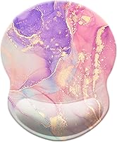 Vista 26 de Alfombrilla para mouse con soporte de muñeca, almohadilla antideslizante para mouse para oficina, computadora, laptop y Mac, cómoda y ligera