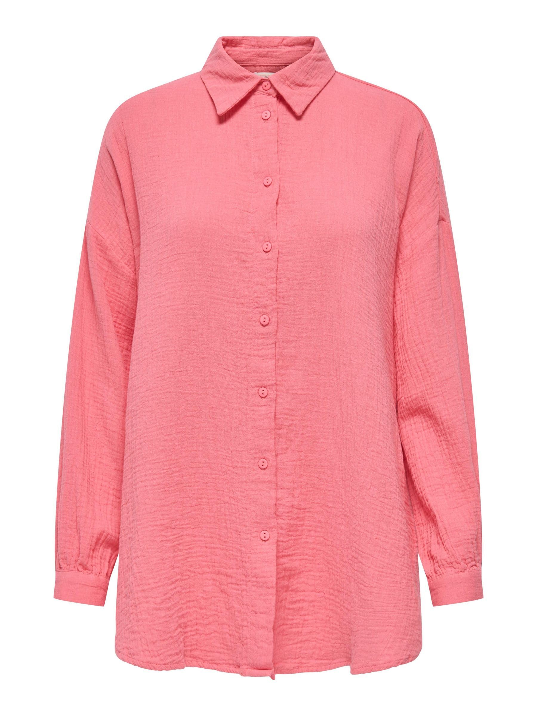 ONLY Damen ONLTHYRA Oversized Shirt NOOS WVN ,Sun Kissed Coral ,S
