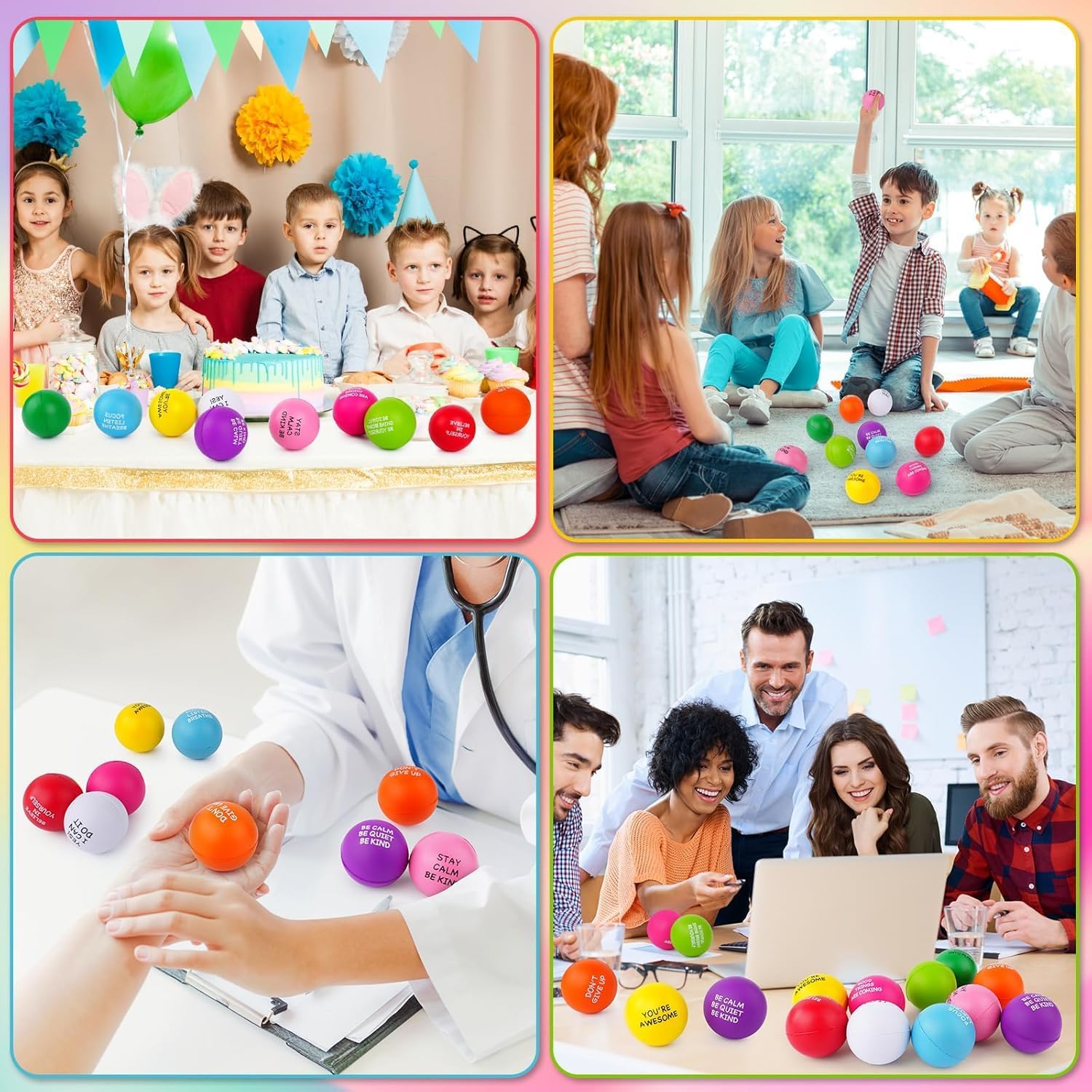 shqdd100pcs Stress Balls Stress Balls Adults