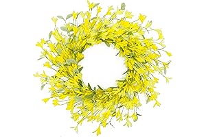 20-Inch Forsythia Wreath Bursting with Vibrant Blooms