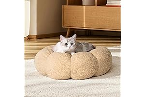 Western Home Flower Calming Donut Cat Bed