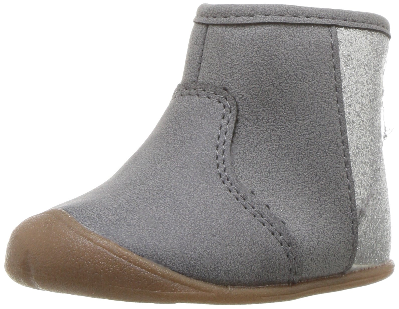 Carter's Every Step Girls' Stage 2 Stand, Amylene-SG Fashion Boot, Grey,3.5 M US (9-12 Months)