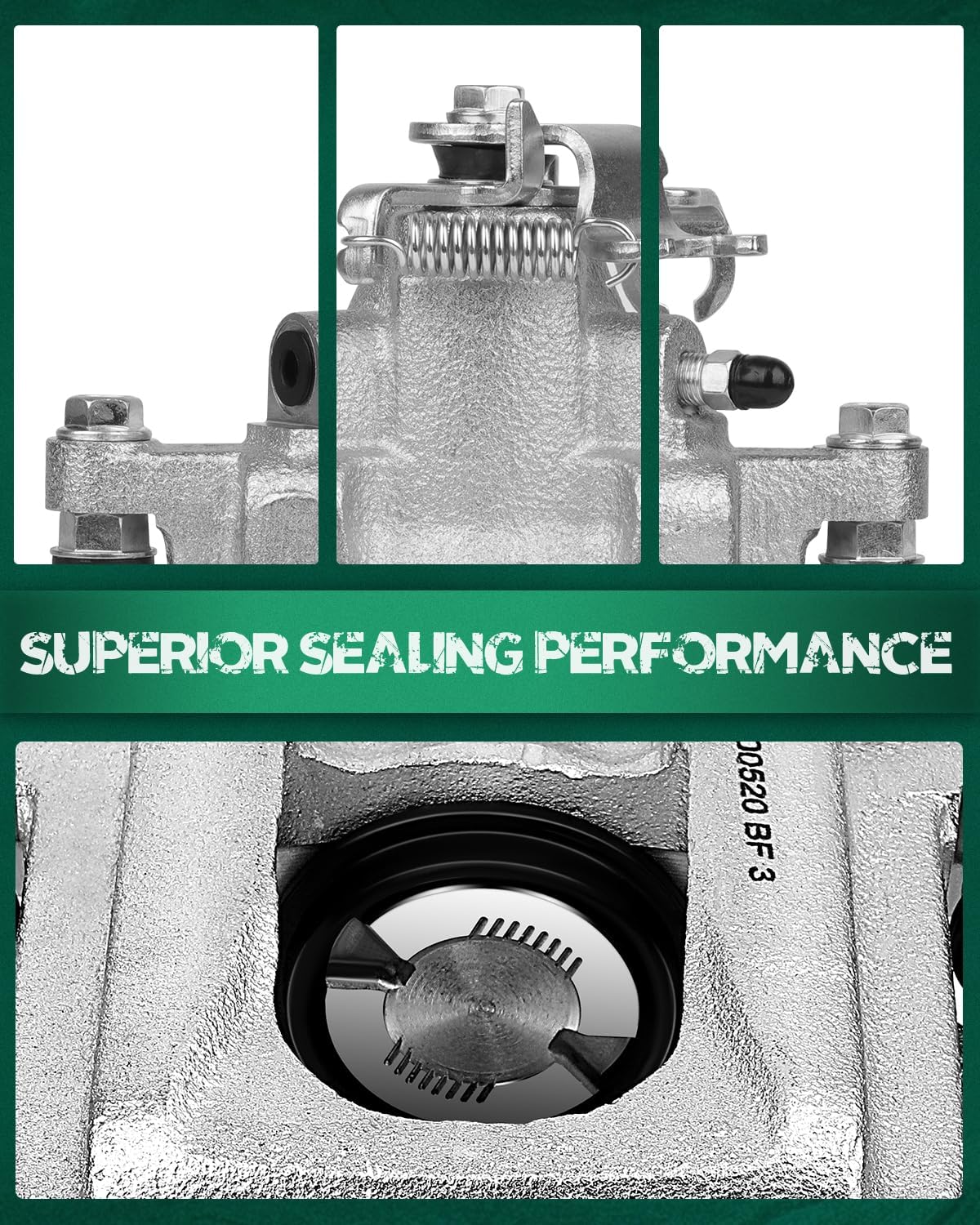AUTOMUTO Rear Left & Right 18B5081 18B5080 Disc Brake Calipers Assembly With Bracket For Chrysler Town & Country 08-12, For Dodge Grand Caravan 08-12, For Ram C/V 12, For Volkswagen For Routan 09-12