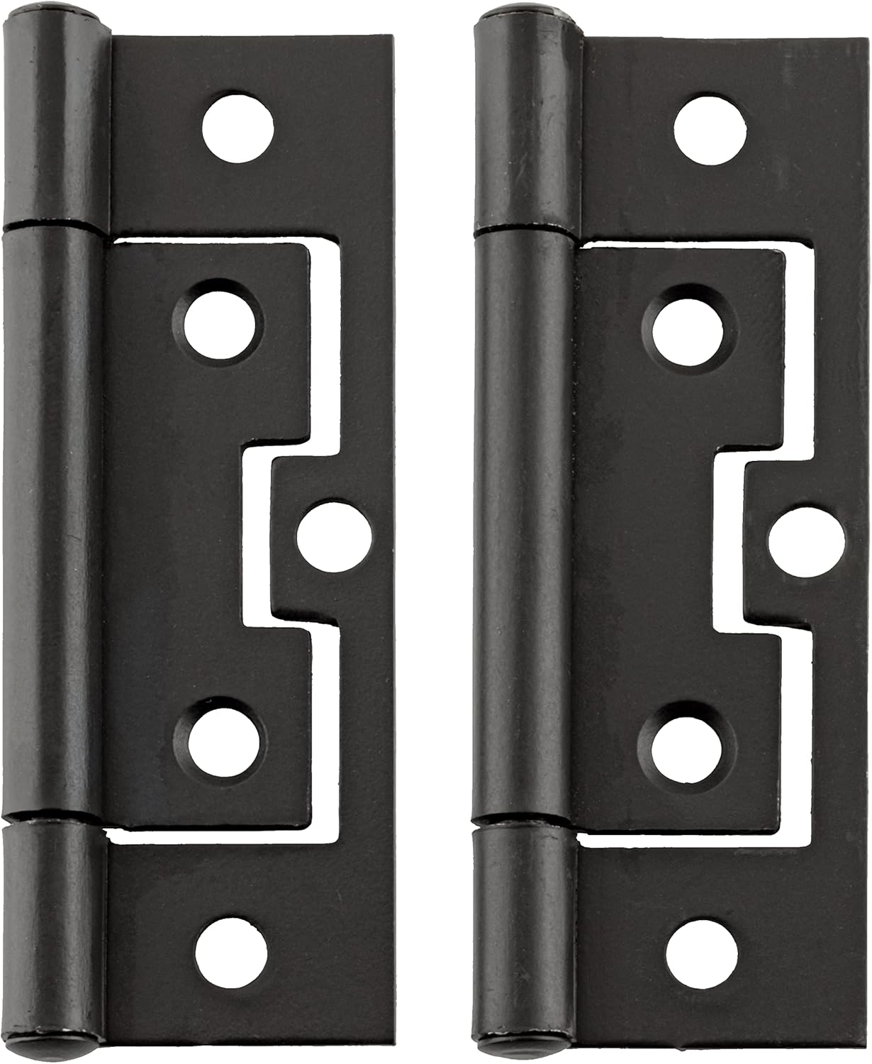 3" Flat Black Non-Mortise Hinge | Pack of 20 | Cabinet Door, Box, Furniture Hardware | UA-258-HBL (10)