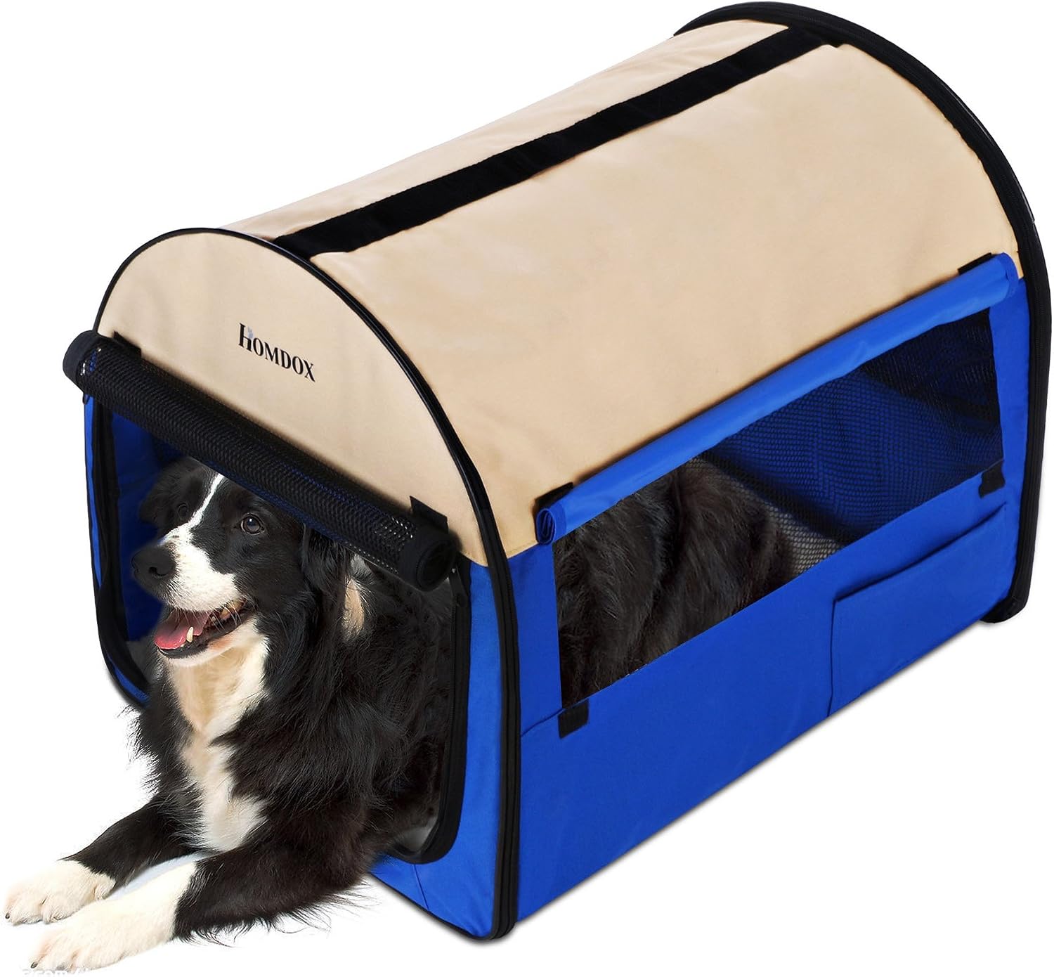 Homdox 38 Inch Dog Crate Soft Pet Crate Portable Folding Soft Pet Cat Carrier Cage