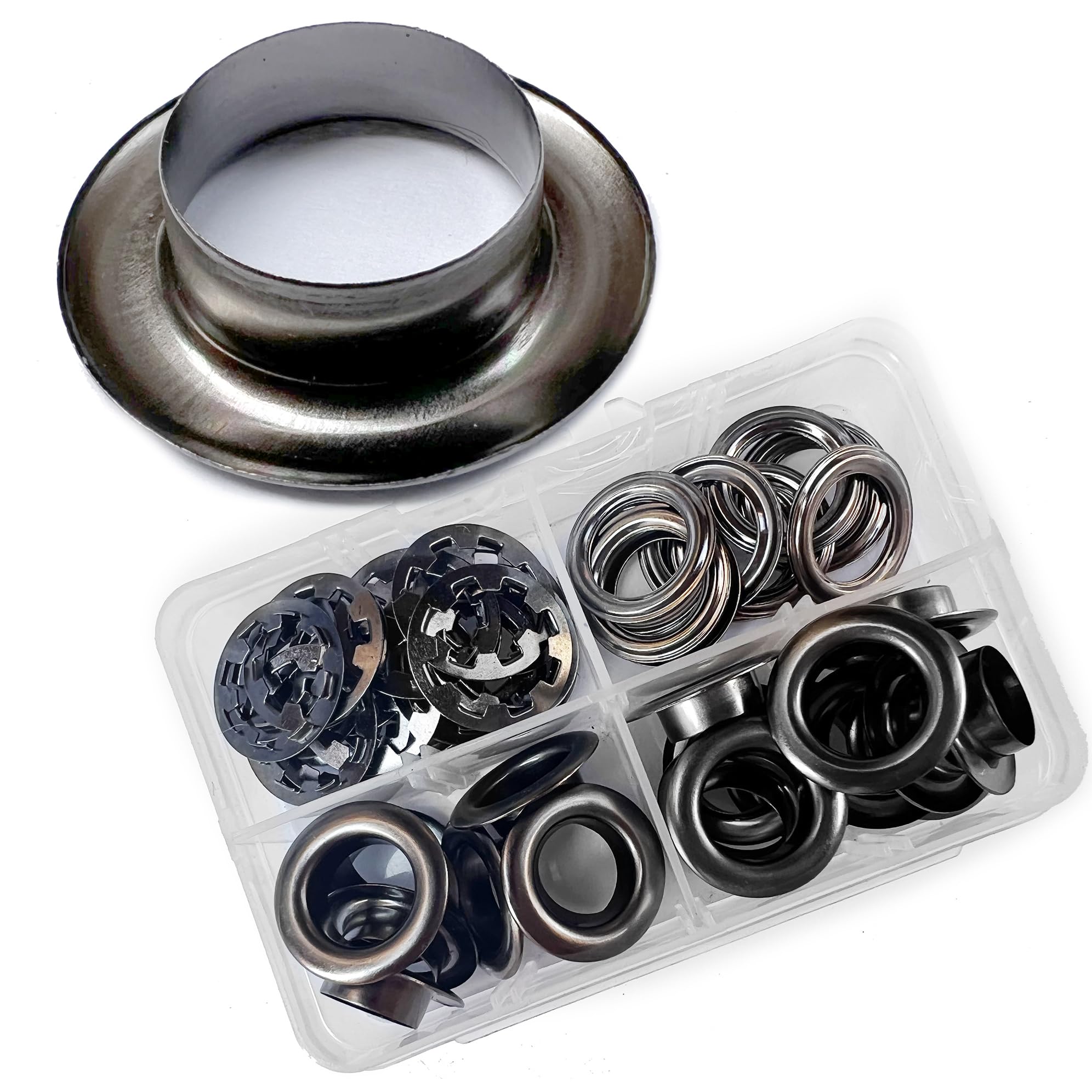 Kit Œillets 14mm Avec Outil - Pour Cuir, Tissu, Sacs, Pub - Pose Facile Et Pro