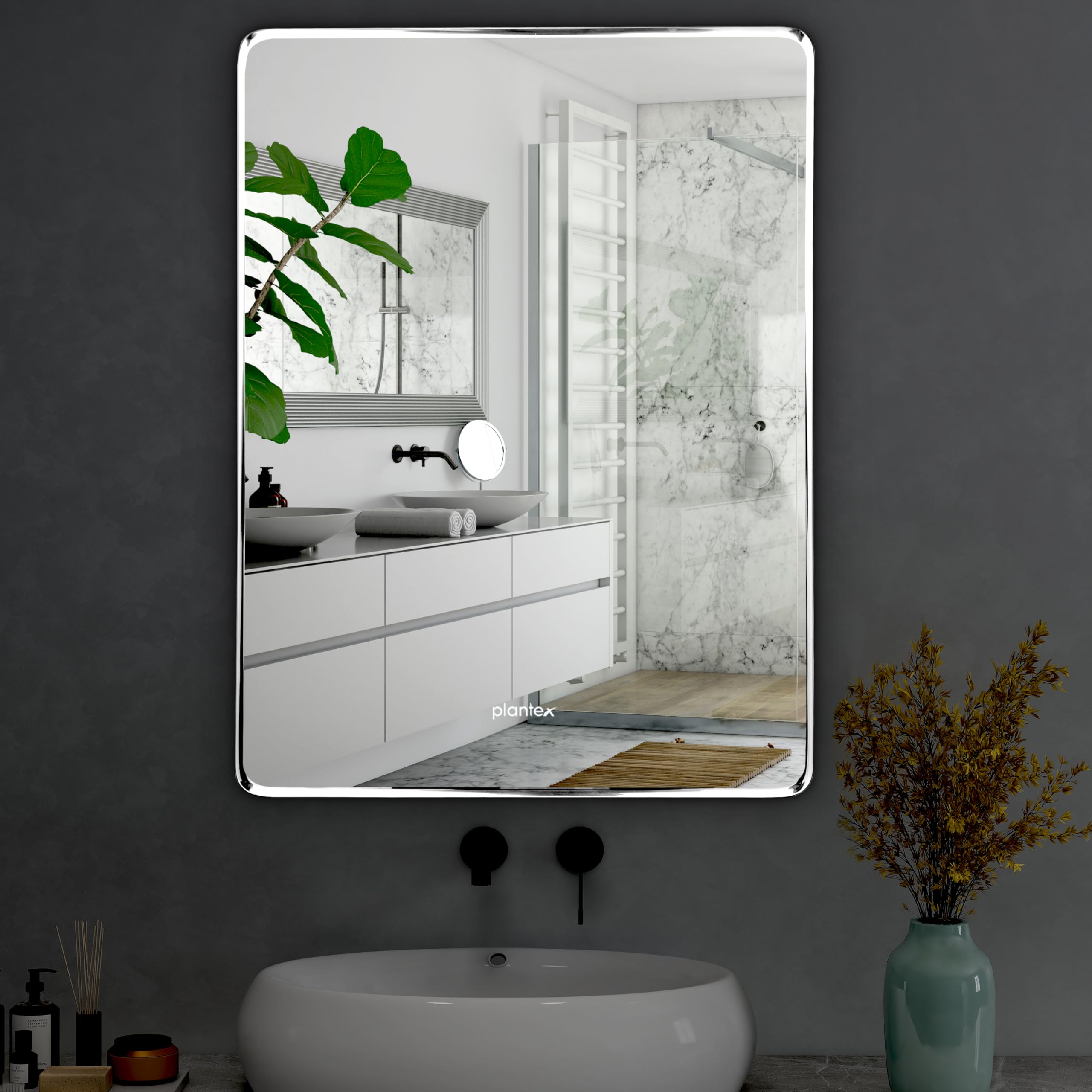 Plantex Unframed Unframed Mirror for Bedroom/Bathroom/Dressing Room/Living Room/Entryway/Wall - Rectangle Shape (18 X 24 Inch)