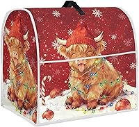 Vista 32 de Cubierta de batidora de pie de Navidad de 4.5 a 5 cuartos de galón, cubierta de mezclador retro, lavable, antimanchas, para cocina, piezas