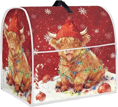 Miniatura 32 de Cubierta de batidora de pie de Navidad de 4.5 a 5 cuartos de galón, cubierta de mezclador retro, lavable, antimanchas, para cocina, piezas