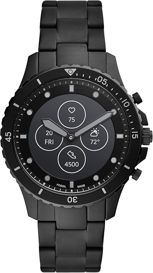 Fossil FB-01 HR - Montre connectée Hybride à Cadran Noir avec Bracelet en  Acier Inoxydable pour Homme FTW7017 : Amazon.fr: Montres