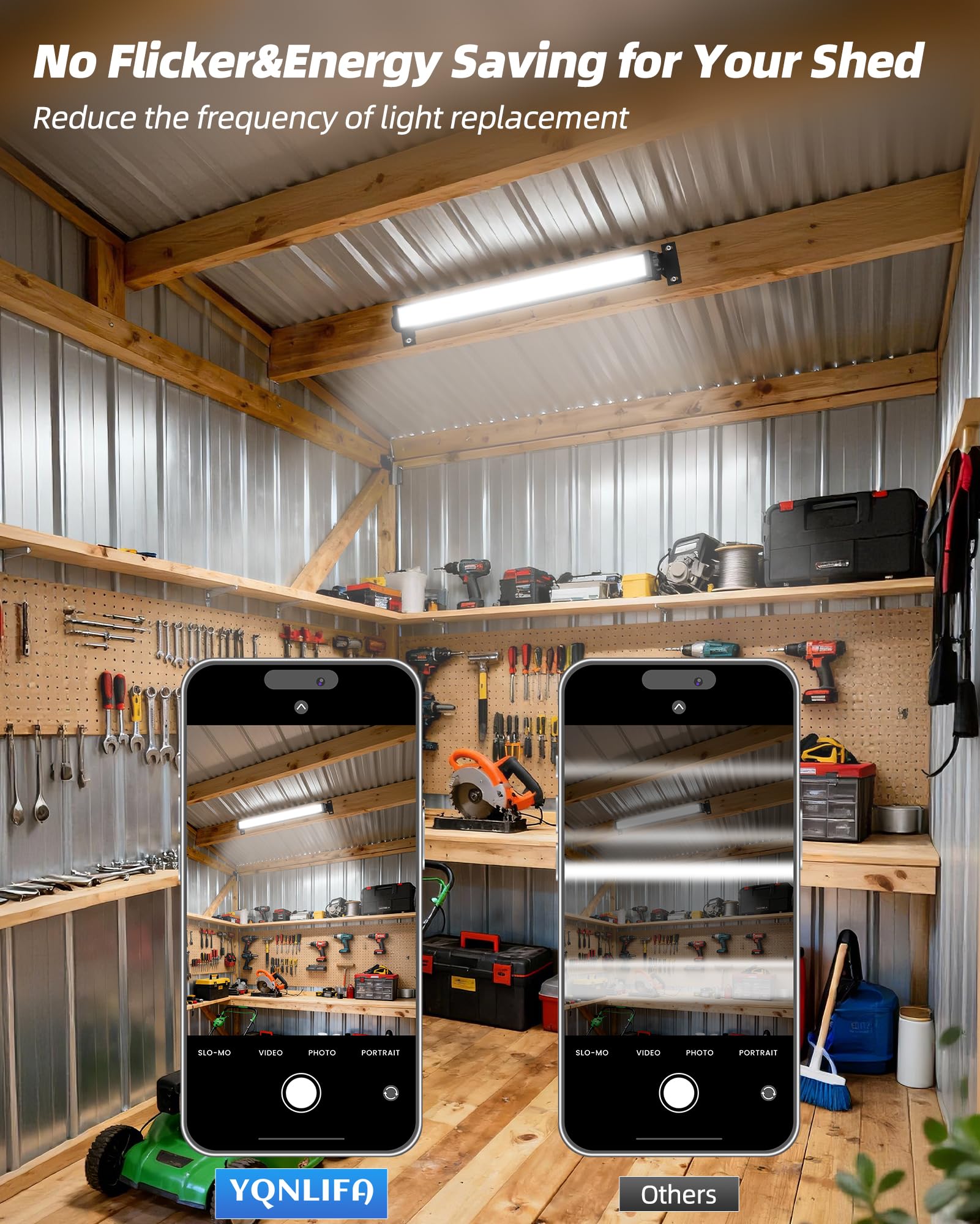 40W LED Shop Lights 5400LM 6000K Plug in Garage Lights with 6 6FT Power Cord Work Light for — view 4