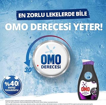 Omo Active Cold Power Siyahlar için Sıvı Çamaşır Deterjanı 910 ml