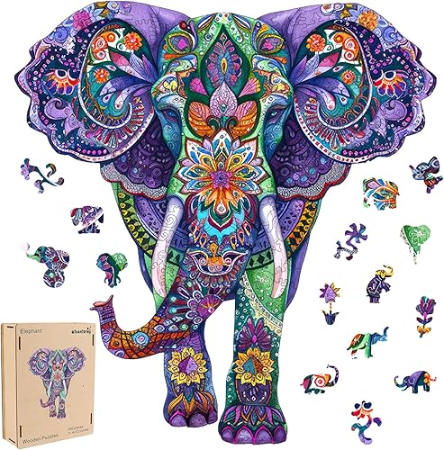 Miniatura 16 de Qiuenisray Rompecabezas de madera para adultos 200 piezas, rompecabezas de león para nietos, rompecabezas de animales con forma única para adultos