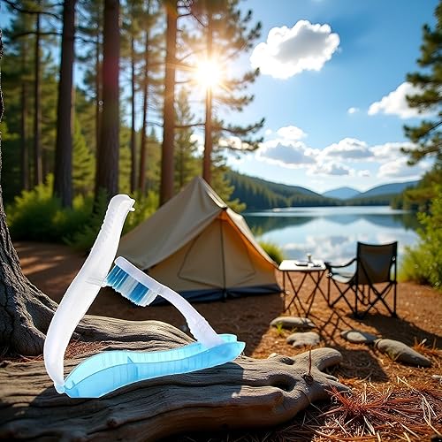 Miniatura 3 de JJLFresheners Cepillo de dientes plegable de viaje, mini cepillo de dientes portátil con cerdas medias suaves para acampar Diseño útil Cepillos de