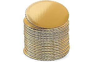 9 Inch Cake Boards - Set of 25 -: Scalloped & Shiny...