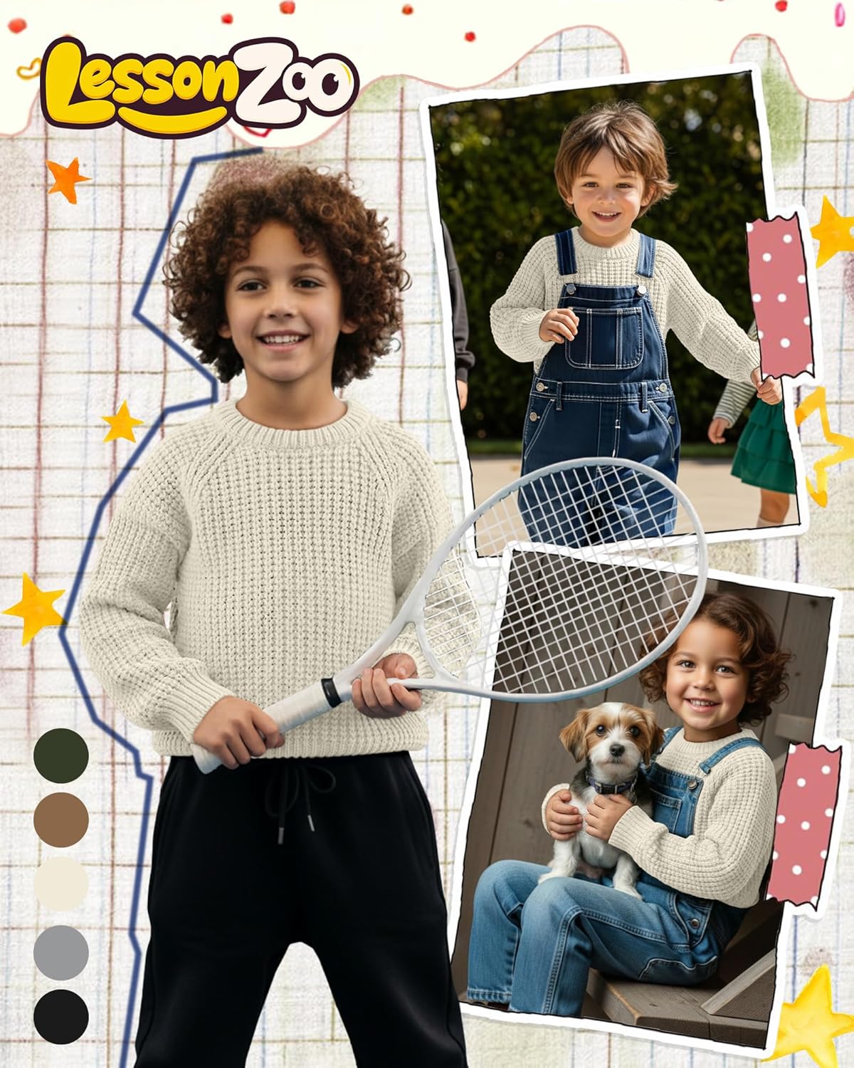 Baby Infant Girl Boy Toddler Preschooler Sweater Long Sleeve Crewneck Waffle Knit Pullover Sweatshirt Fall Winter - Image 2