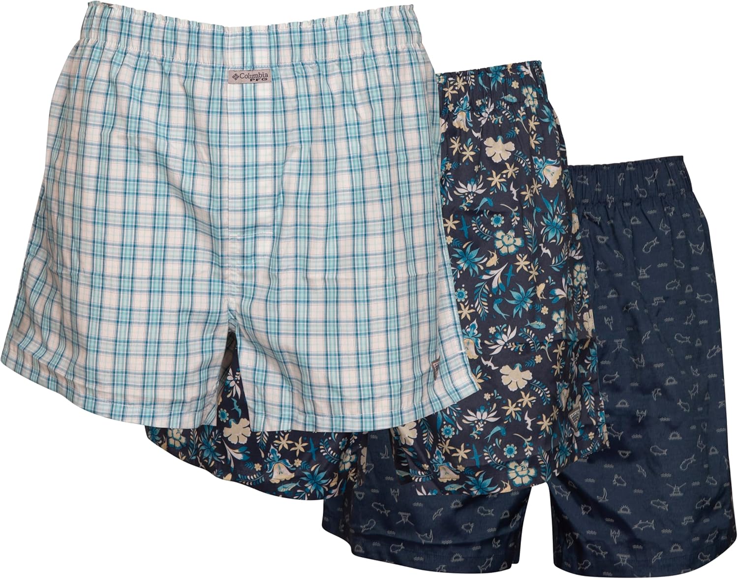 Columbia Men's Printed Woven Boxers 3 Pack