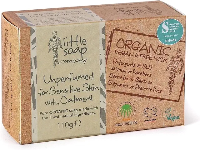 Unscented Soap Bar for Sensitive Skin - Vegan, Organic & Cruelty-Free