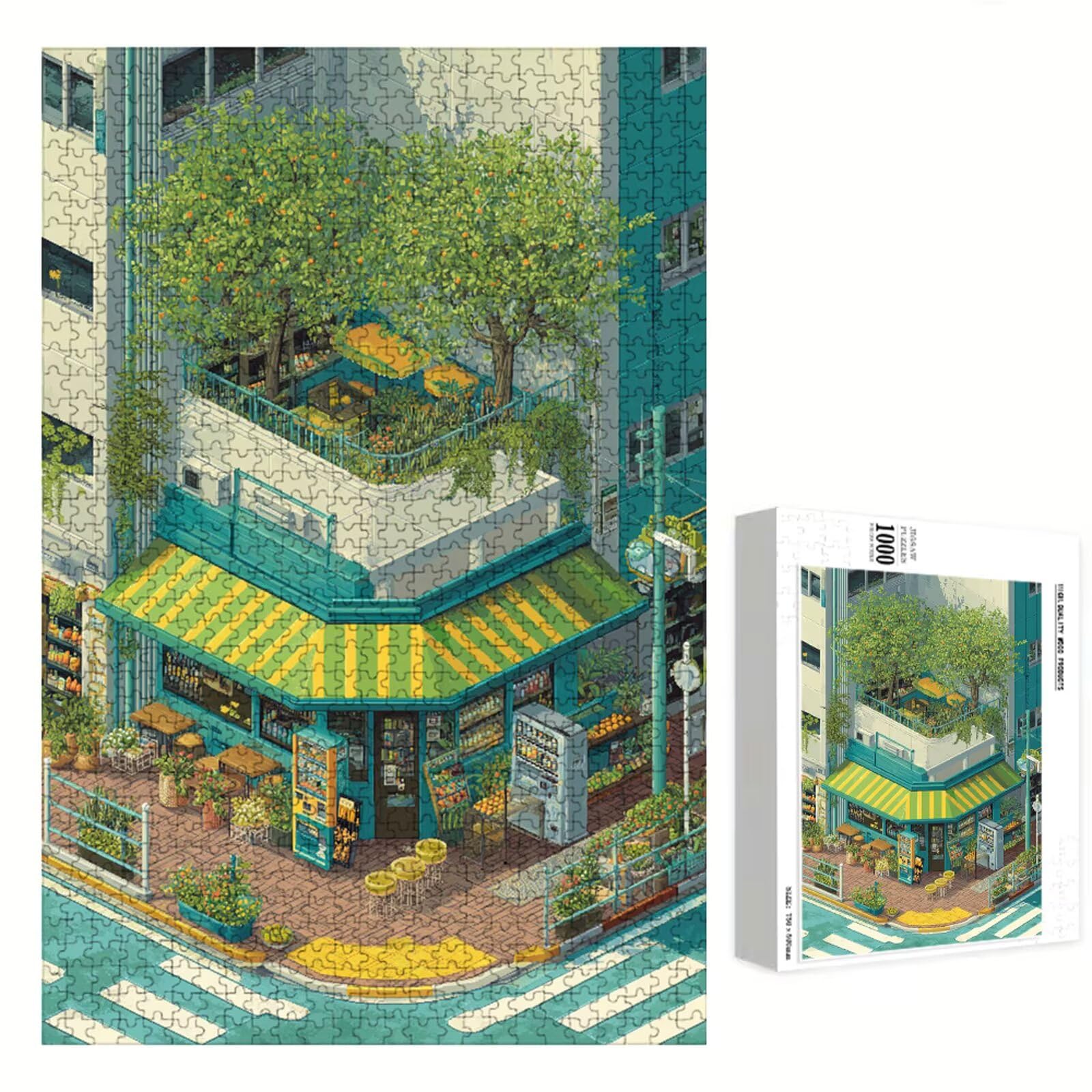Puzzle 3000 Pezzi - Vista Streetle & Città - Puzzle in Legno Durevole con Lettere sul Retro - 111x87cm - Hobby Creativo Senza Polvere - Articolo per Collezionisti e 14 Anni in Su P3#839