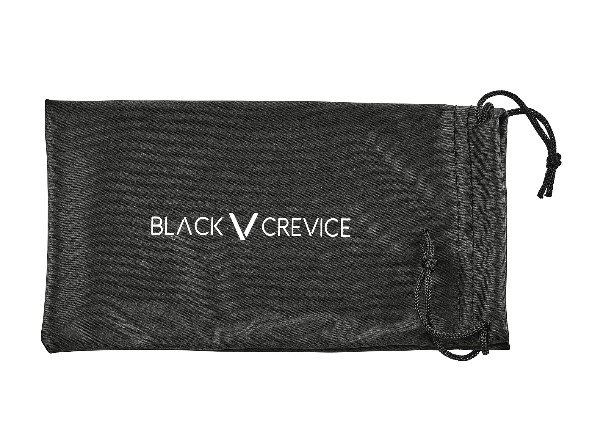 Black Crevice Occhiali sportivi neri, unisex, con lenti cilindriche, custodia e sacchetto in micropile, occhiali da sole sportivi con protezione UV al 100%, occhiali sportivi con naselli gommati e