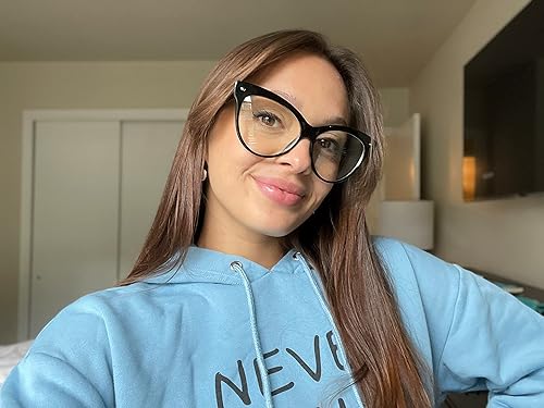 Miniatura 7 de ShadyVEU Exaggeratted High Point Cat Eye Oversized XL Linda Belcher Inspired Rockabilly UV400 Clear Lens Sunglasses