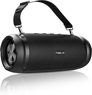 TREBLAB HD-Max - Big Loud Bluetooth Speaker-50W,20H Battery, Powerbank, TWS,IPX6 Waterproof|Loud Portable Speaker with Deep Bass|Wireless Outdoor Speakers w/Type-C Connector & Carrying Strap(Renewed)