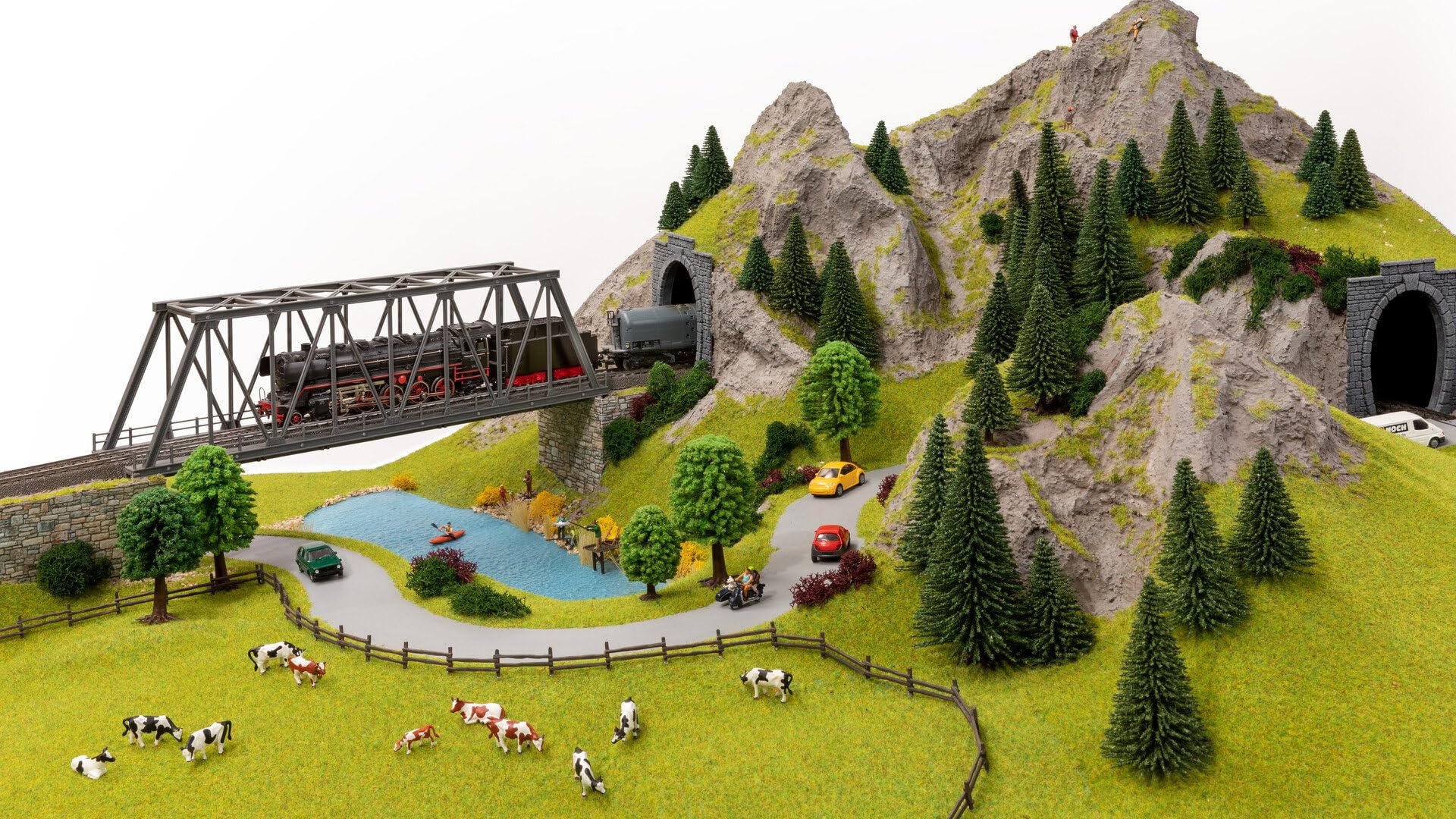 NOCH Start-Set „Modellbahn-Anlagenbau“, umfassendes Modellbahn Zubehör für den idealen Einstieg, geeignet für die Spurweite H0 | 60804