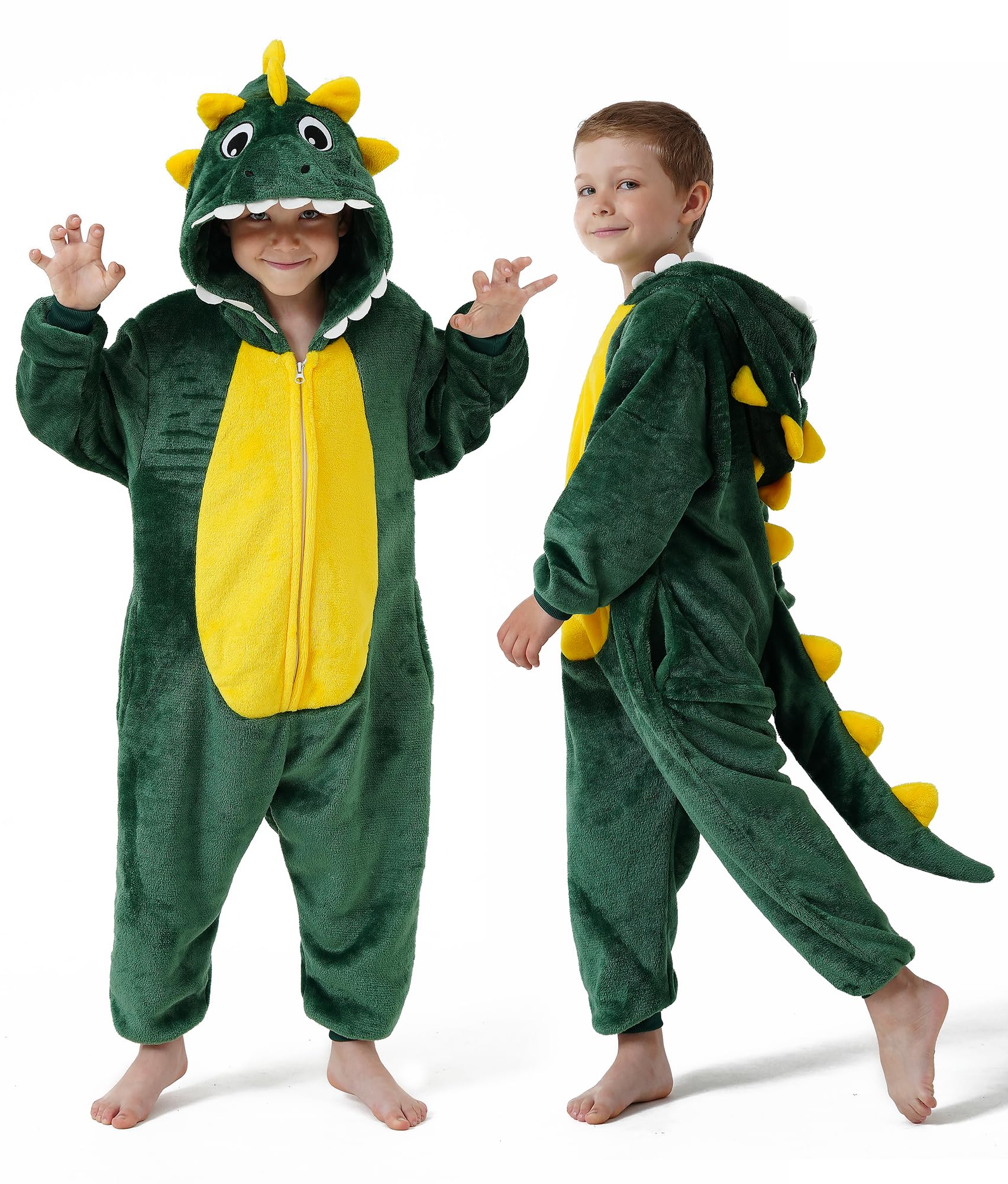 Kids Dinosaur Animal Onesie Halloween Costume Cosplay Pajamas Ages 3 to 14