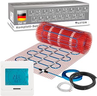 VILSTEIN® Elektrische Fußbodenheizung [150W/m²] - Bodenheizung Elektrisch geeignet für Laminat, Fliesen & mehr - Elektro Fussbodenheizung - Elektrische Heizmatte Fußboden - (12x0.5m - 6qm)