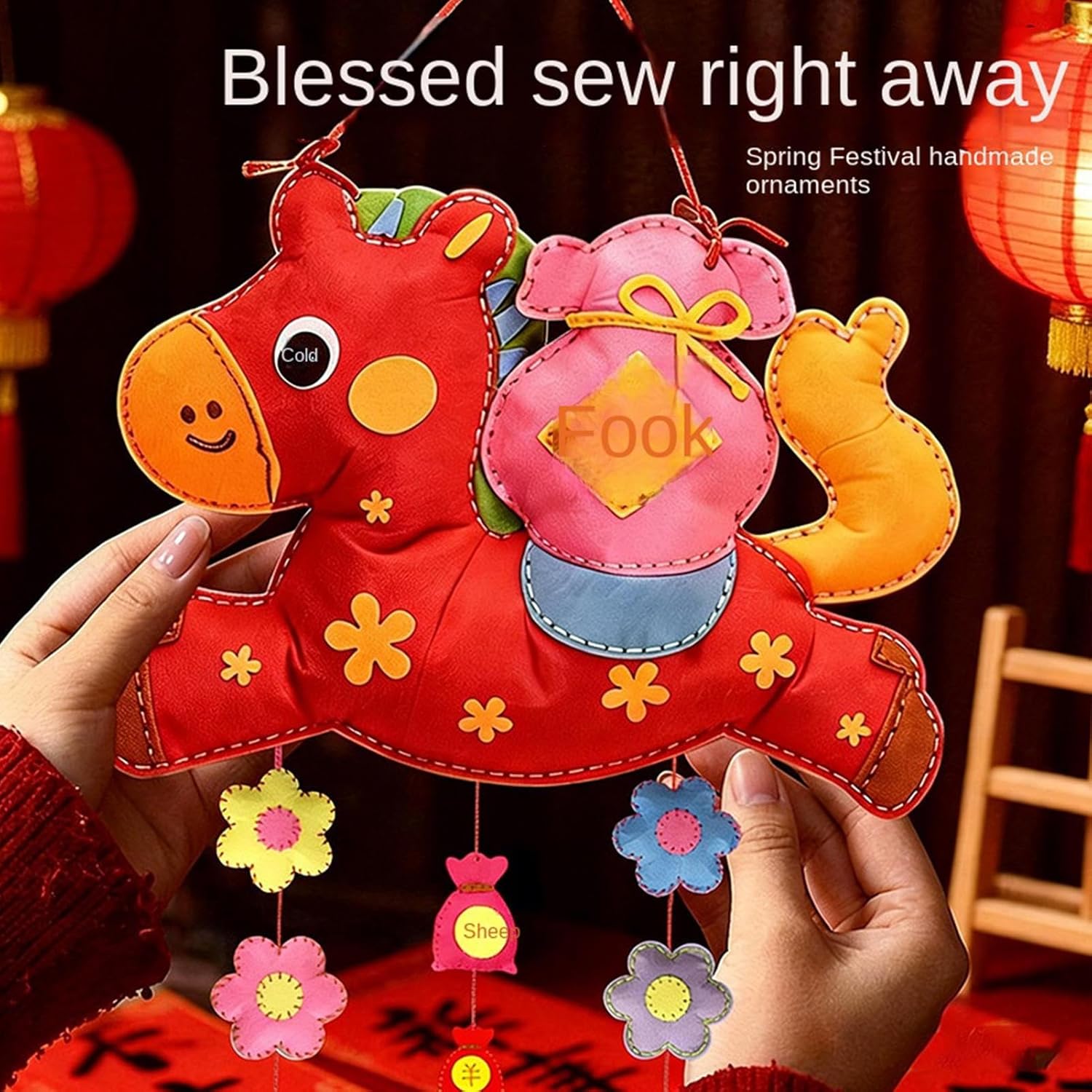 Sewing Needle Kit - Educational Horse Theme Crafts Activities | Home Sewing Kit - for Children Girl Daily Entertainment During Birthday New Year Holiday Indoor