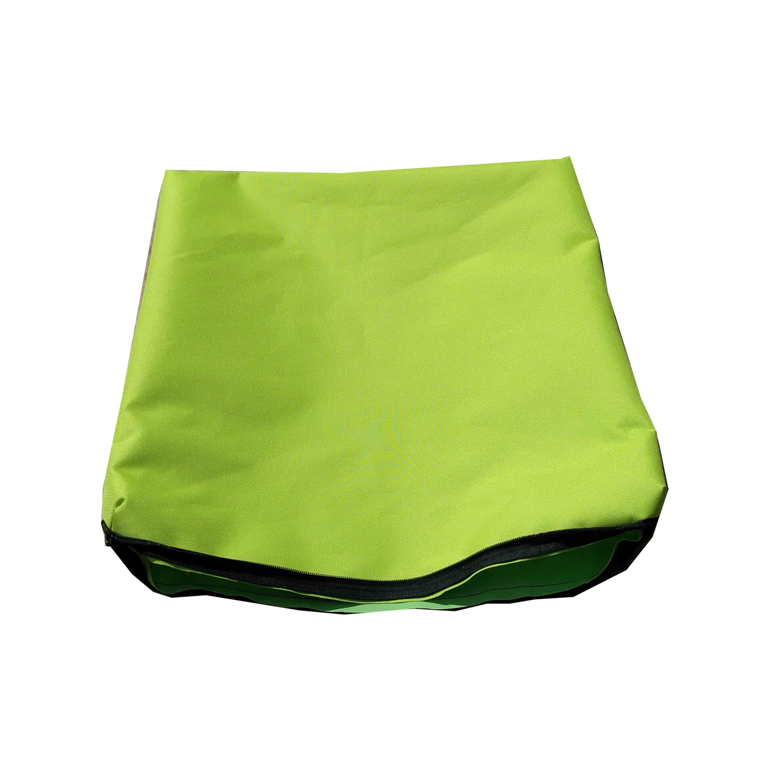 GRIZZLY FOAM 4-inch 10cm Thick Waterproof Outdoor Indoor Seat Cushion Cover Only for Garden Rattan Furniture with Removable Fabric Zipper Cover Ask Customized Size (Lime Green, 60x60x10cm) โ image 1