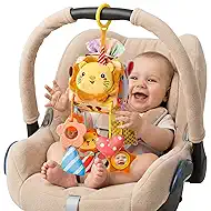 Montessori Toys Baby Tissue Box Toy for 6-12 Months, Car Seat Toys for Babies, Car Seat Hanging Sensory Toys Pulling Play Scarf with Crinkle Textures, Newborn Gifts Toys, Soft Textured Baby Toys​