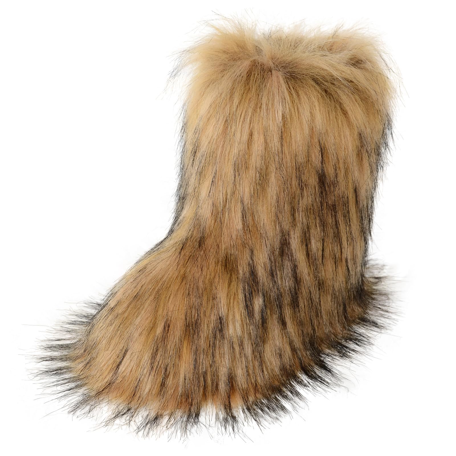 QTVQTV Women's Furry Boots 2025furry Fluffy Short Snow Boot mid-Calf Boots Warmcomfortable Outdoor Fur Shoes