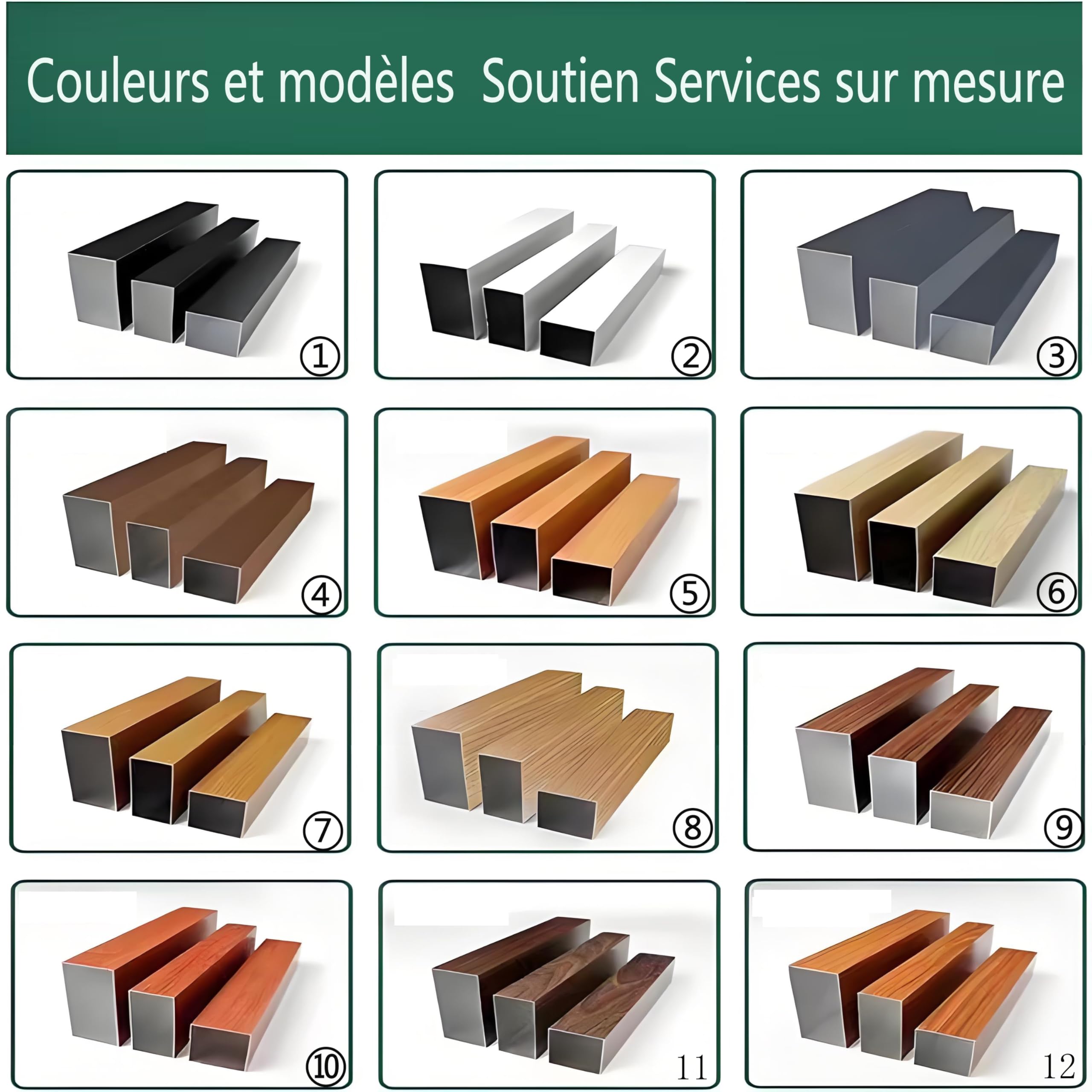 Quadratrohr aus Aluminium, Schwarz, 15 x 15 x 1 mm, 4 Stück, 300 mm | Schwarze Pulverbeschichtung, für Pergola, Trennwände, Außenanlagen, leicht zu schneiden und zusammenzubauen