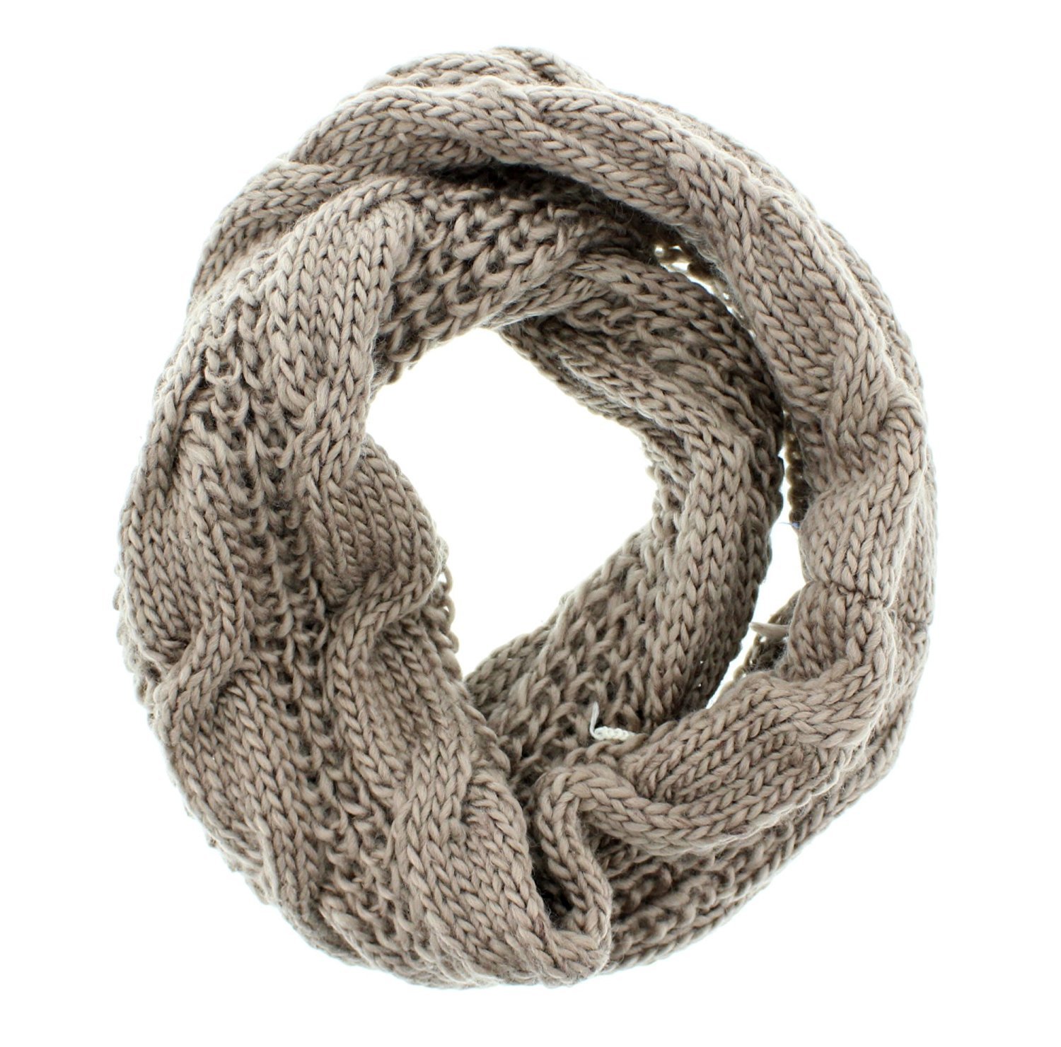 Zac's Alter Ego Warm Cable Knit Womens Loop Scarf/Snood/Cowl