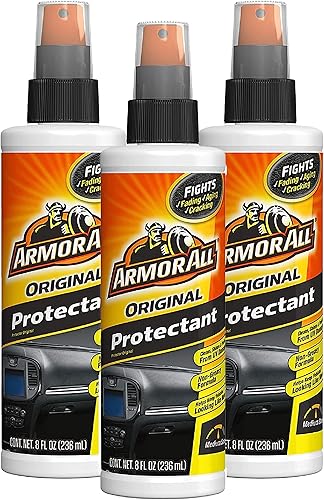 Armor All Spray protector original, limpiador interior de automóvil con protección UV para combatir grietas y decoloración, 8 onzas (3 paquetes)
