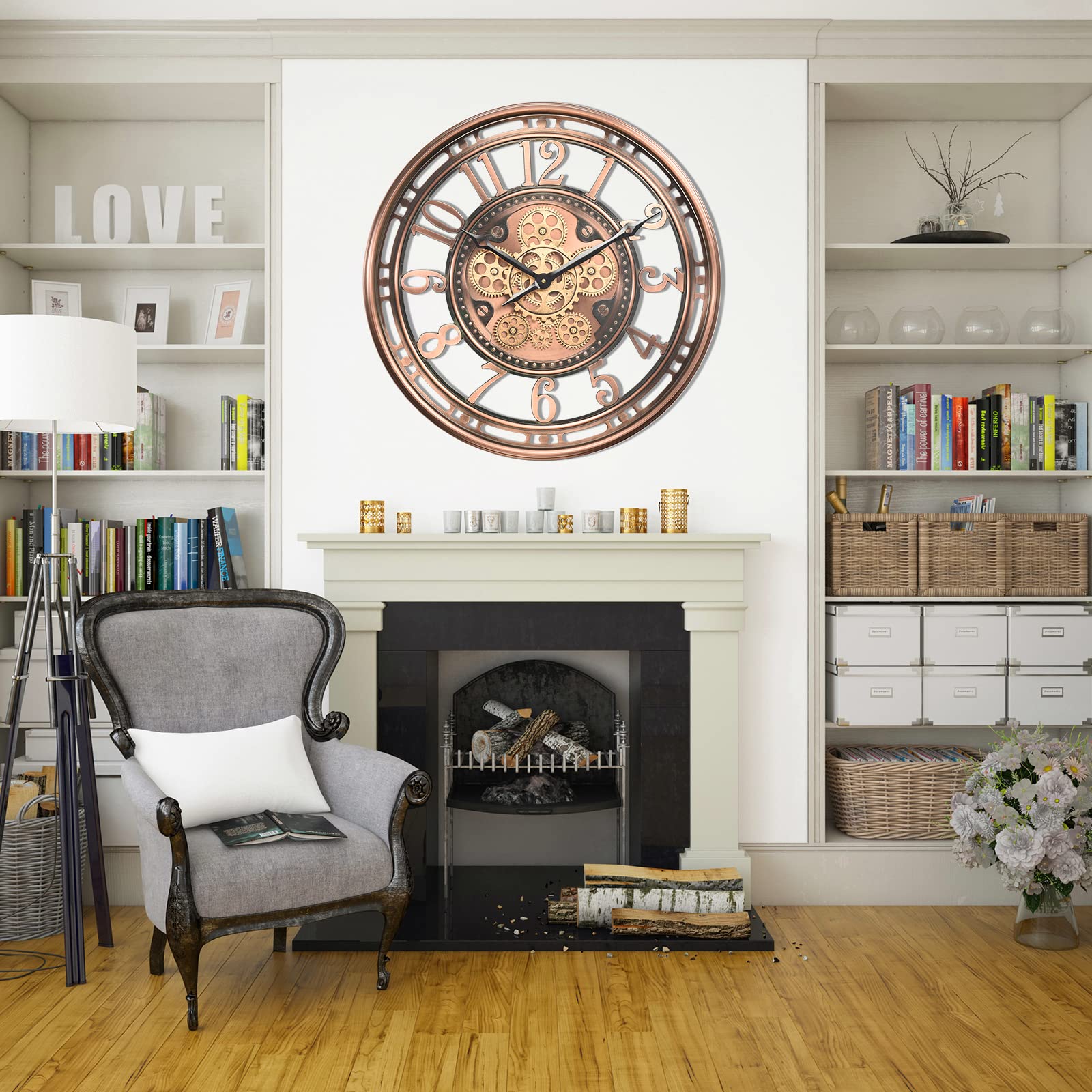 Bring Elegance to Your Living Room How Clocks Over Fireplace Mantel