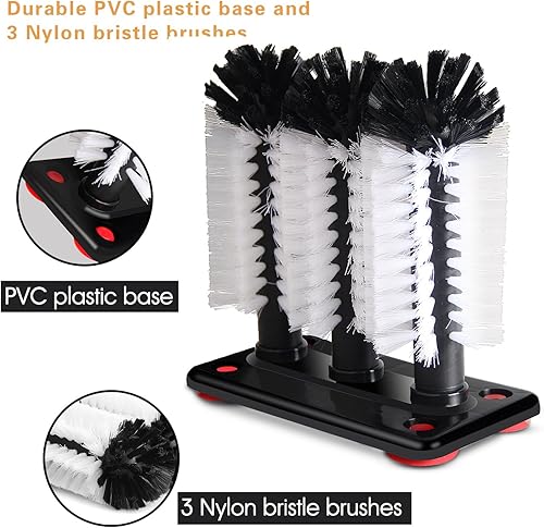 Miniatura 2 de Limpiador de cepillos para lavadora de vidrio - 3 cepillos por base