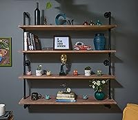 Vista 36 de Estantería flotante para libros estantes de baño sobre inodoro estanterías industriales de tubo estantes de tubería estantes de pared rústicos Blanco