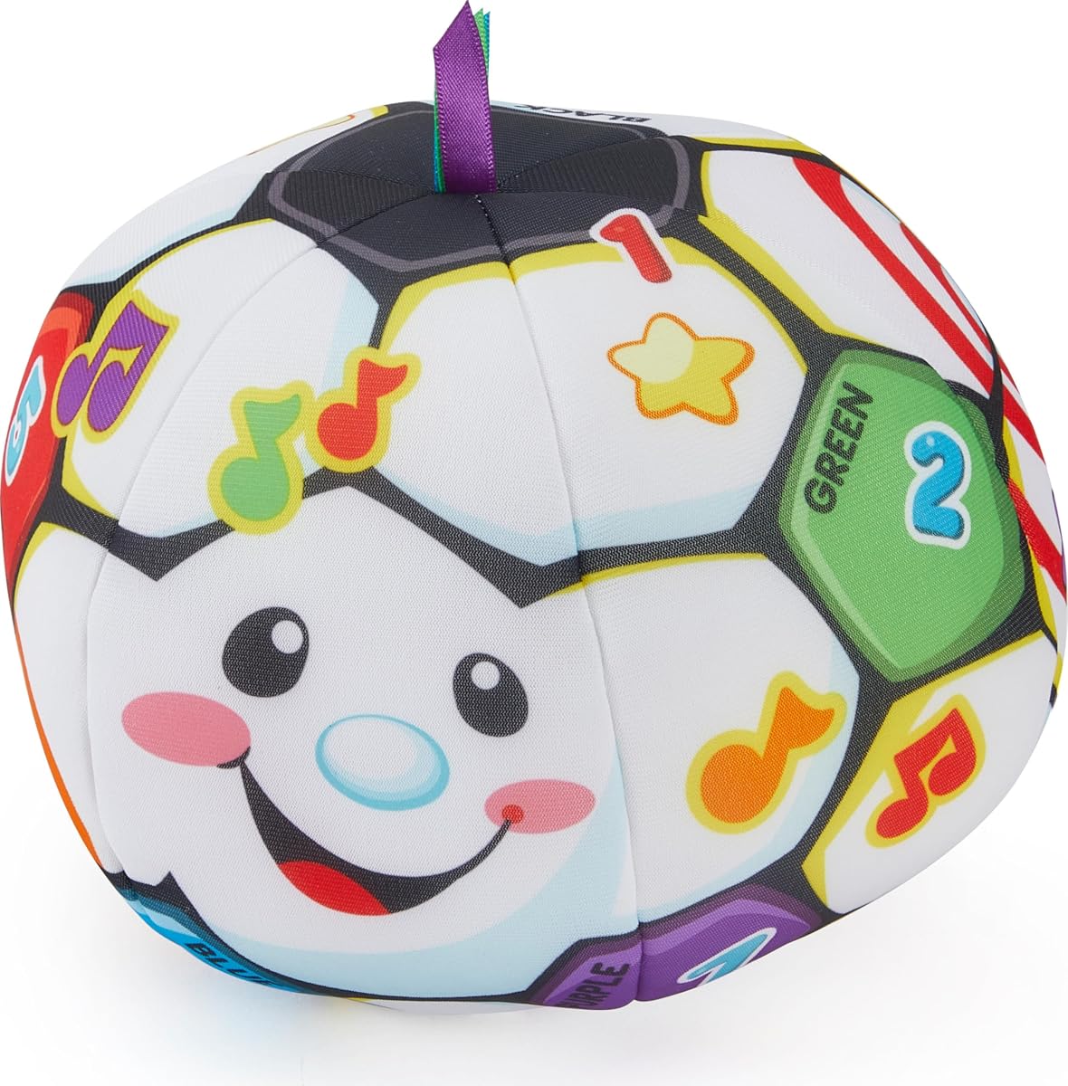 Juguete Fisher-Price para bebés y niños pequeños, juguete para reír y aprender, balón de fútbol musical, peluche con frases educativas para bebés a partir de 6 meses
