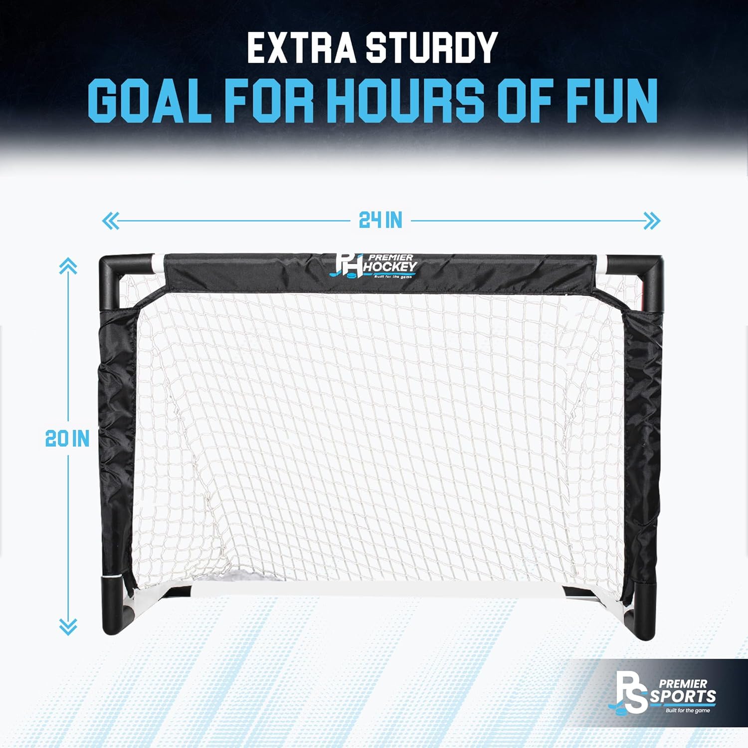 Premier Sports - Mini Hockey Set – Complete 4-Player Indoor Kit with (2) Mini Goals, (4) Mini Sticks, and (2) Foam Balls