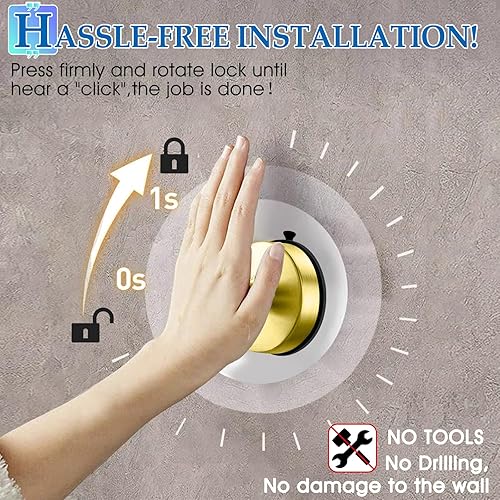 Miniatura 5 de WAYCOM Ganchos de ventosa para ducha, 2 ganchos para toalla para pared de baño, ganchos de ducha de acero inoxidable al vacío SUS304 para baño,