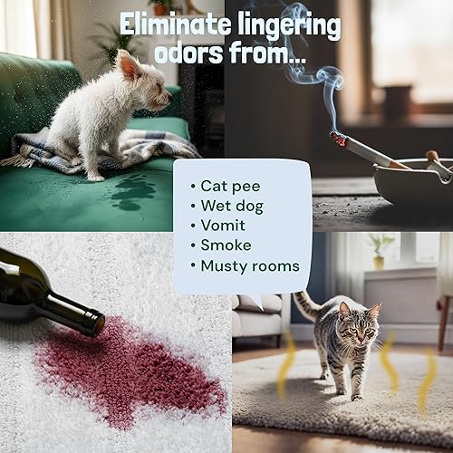 Miniatura 8 de Sunny & Honey Desodorante en polvo para alfombras, camas de mascotas y asientos de coche, eliminador de olores de bayas para orina de gato y olores