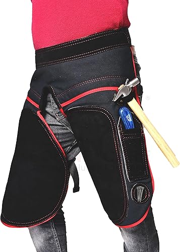 Miniatura 2 de Equine Care Chaps para mujer  Delantal de cuero y lona de 23 pulgadas  Equipo esencial para la zapata de caballos