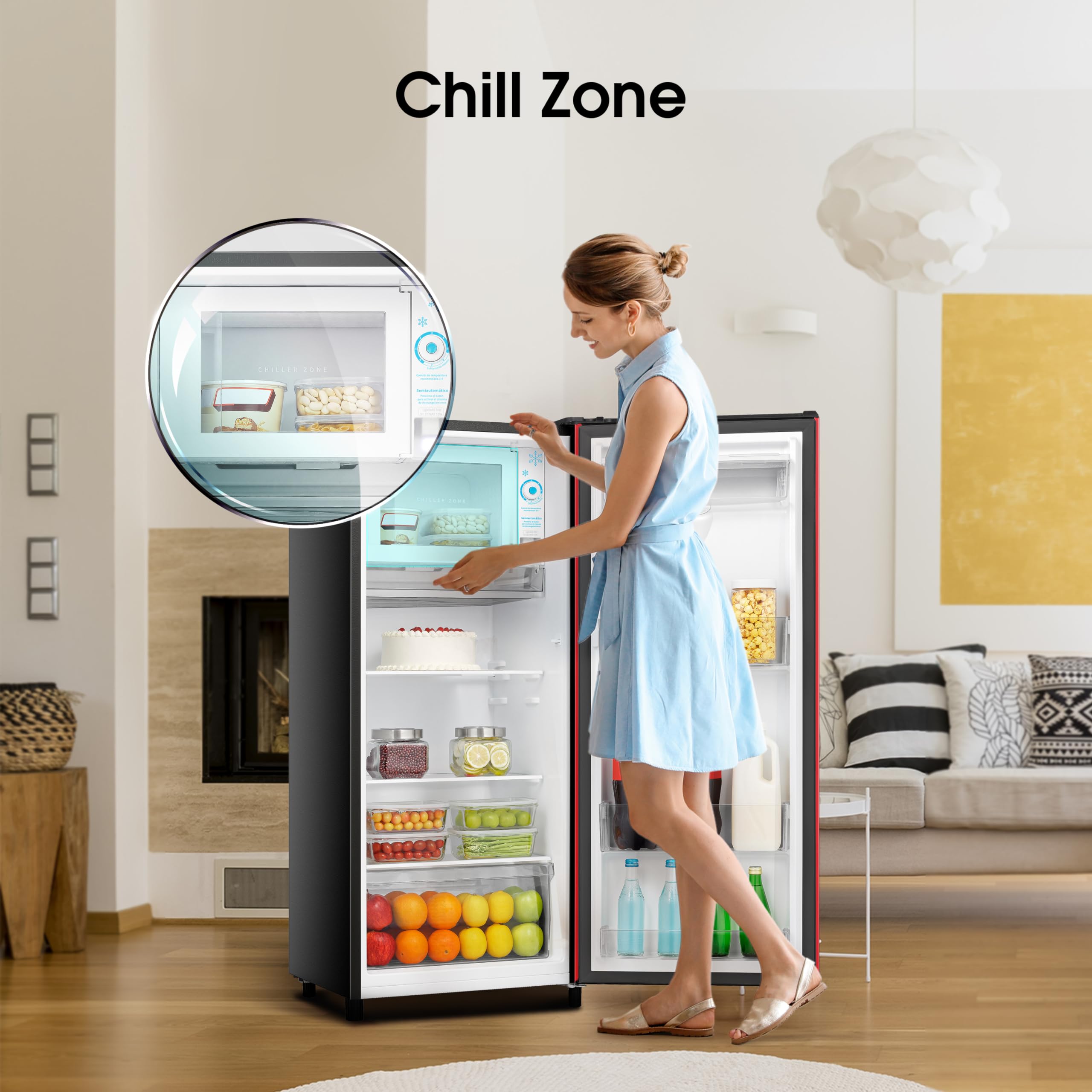 Hisense H235RRE-WD Single Door Fridge with Water Dispenser, 177 Liter Capacity, Red : Amazon.co.za: Home & Kitchen